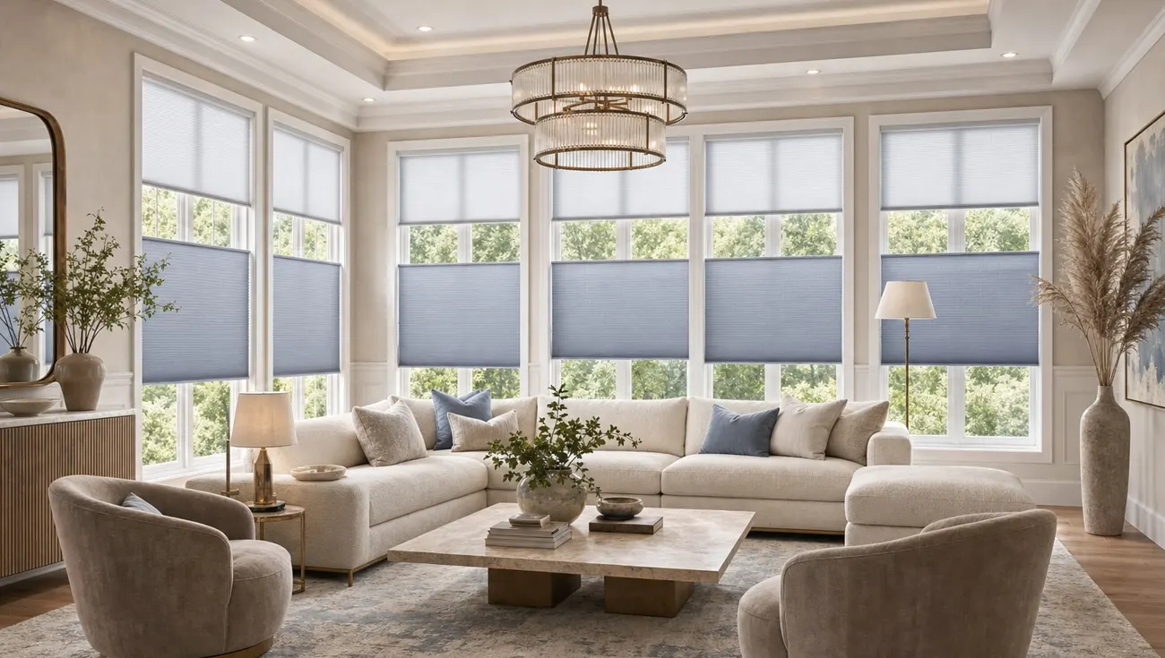 Norman SmartFit dual shades in a living room