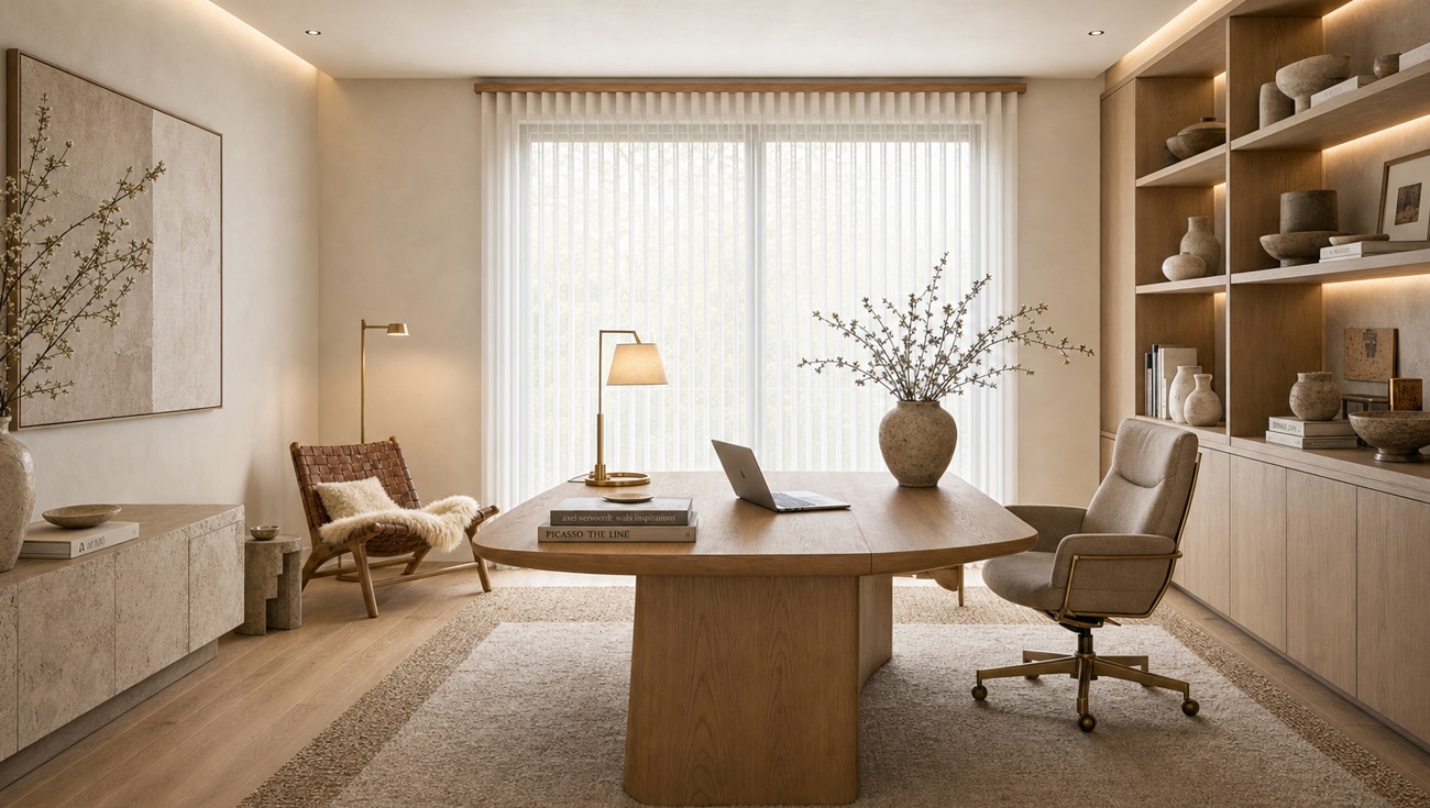 Norman SmartDrape in a home office